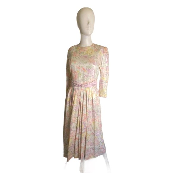 LANZ Dresses & Skirts - VINTAGE 80's LANZ FLORAL BALLERINA DRESS SZ 10